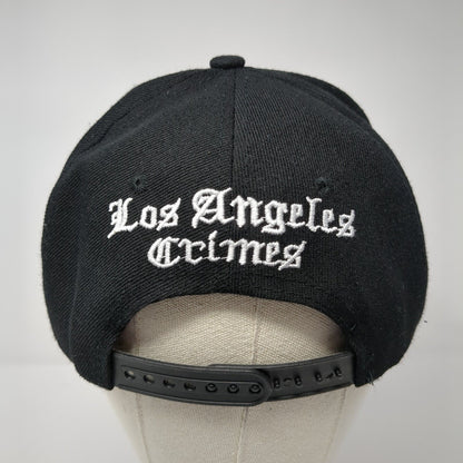 LA Los Angeles Crimes Snapback Hat Black OS Adjustable Embroidered 6 Panel