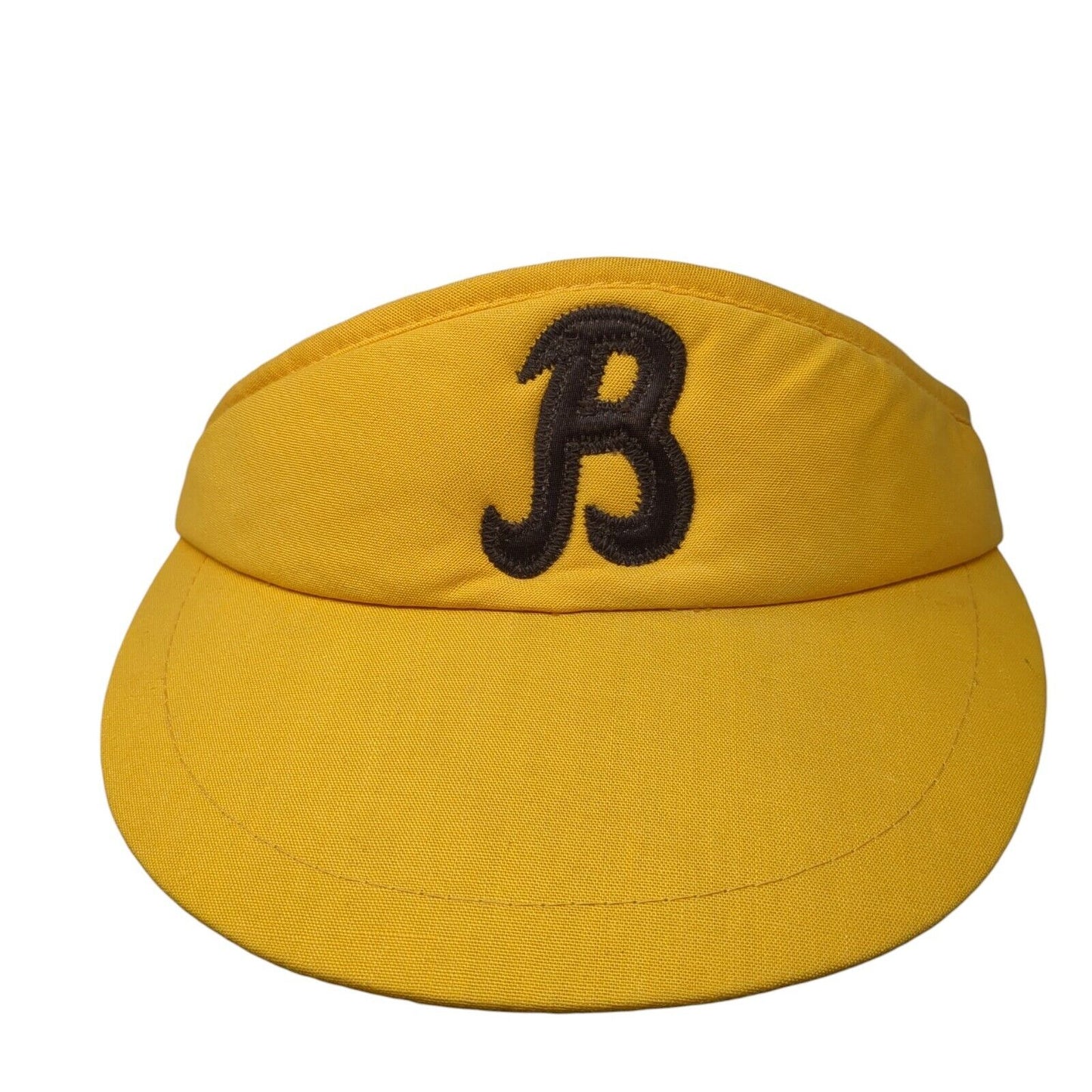 Unbranded Slideback Sun Visor Hat Yellow One Size Letter Patch Solid