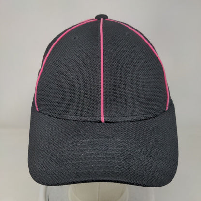 Adidas Cancer Awareness Fitted Hat Black S/M Lightweight Embroidered 6 Panel