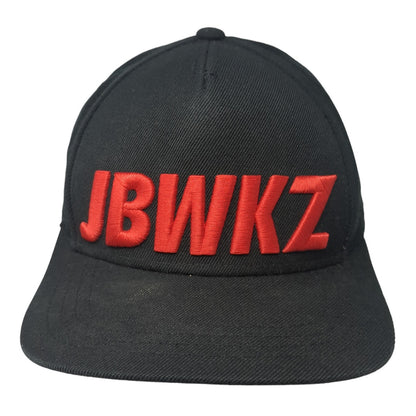 JBWKZ Snapback Hat Black One Size Adjustable Embroidered Flat Fitty