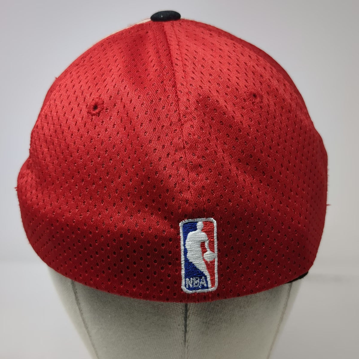 Reebok NBA Portland Trail Blazers Cap Red One Size Mesh Stripes Stretch Fit Hat