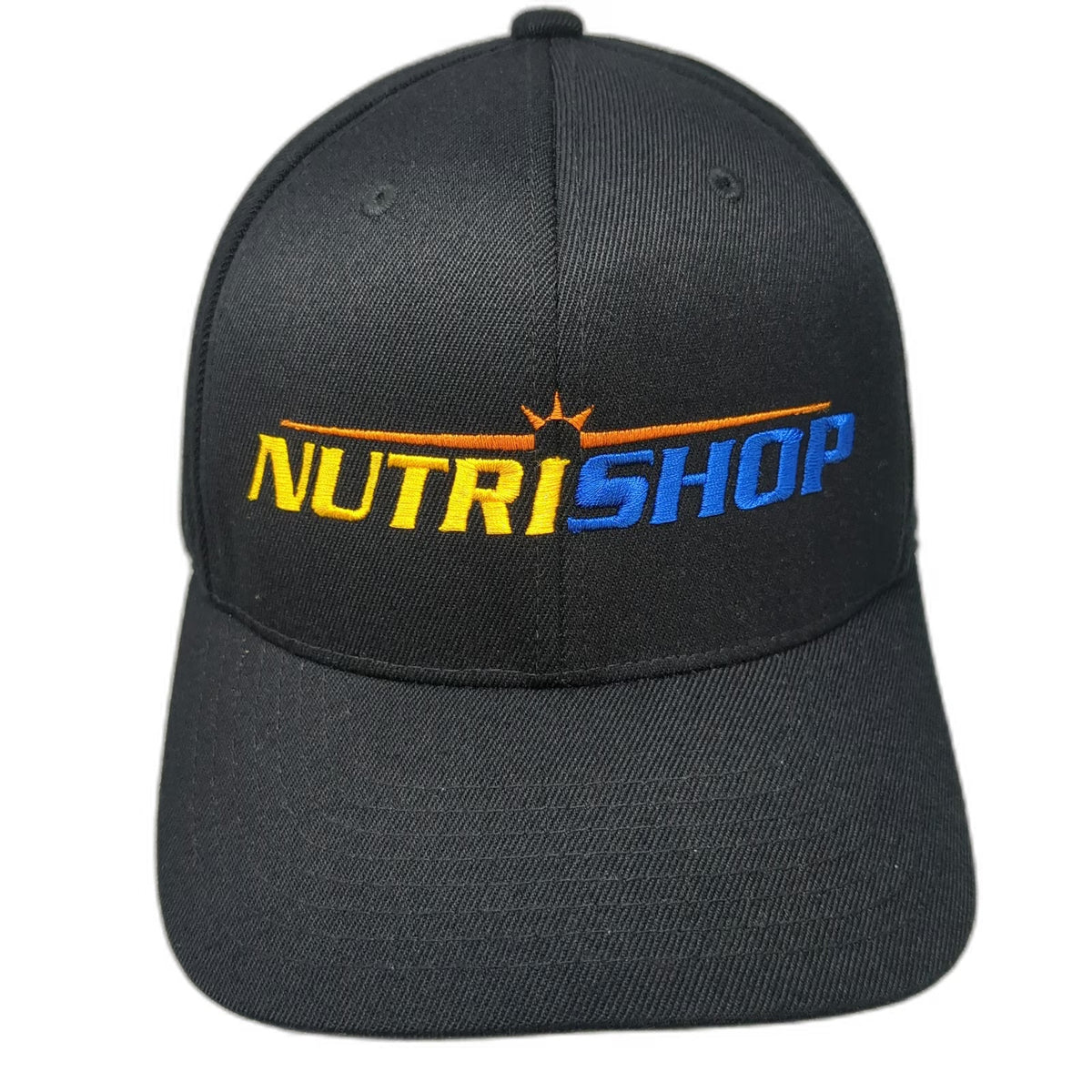 Yupoong Nutrishop Baseball Cap Black XL Blue Orange Yellow Embroidered Brim Hat