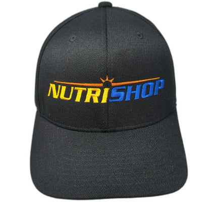 Yupoong Nutrishop Baseball Cap Black XL Blue Orange Yellow Embroidered Brim Hat