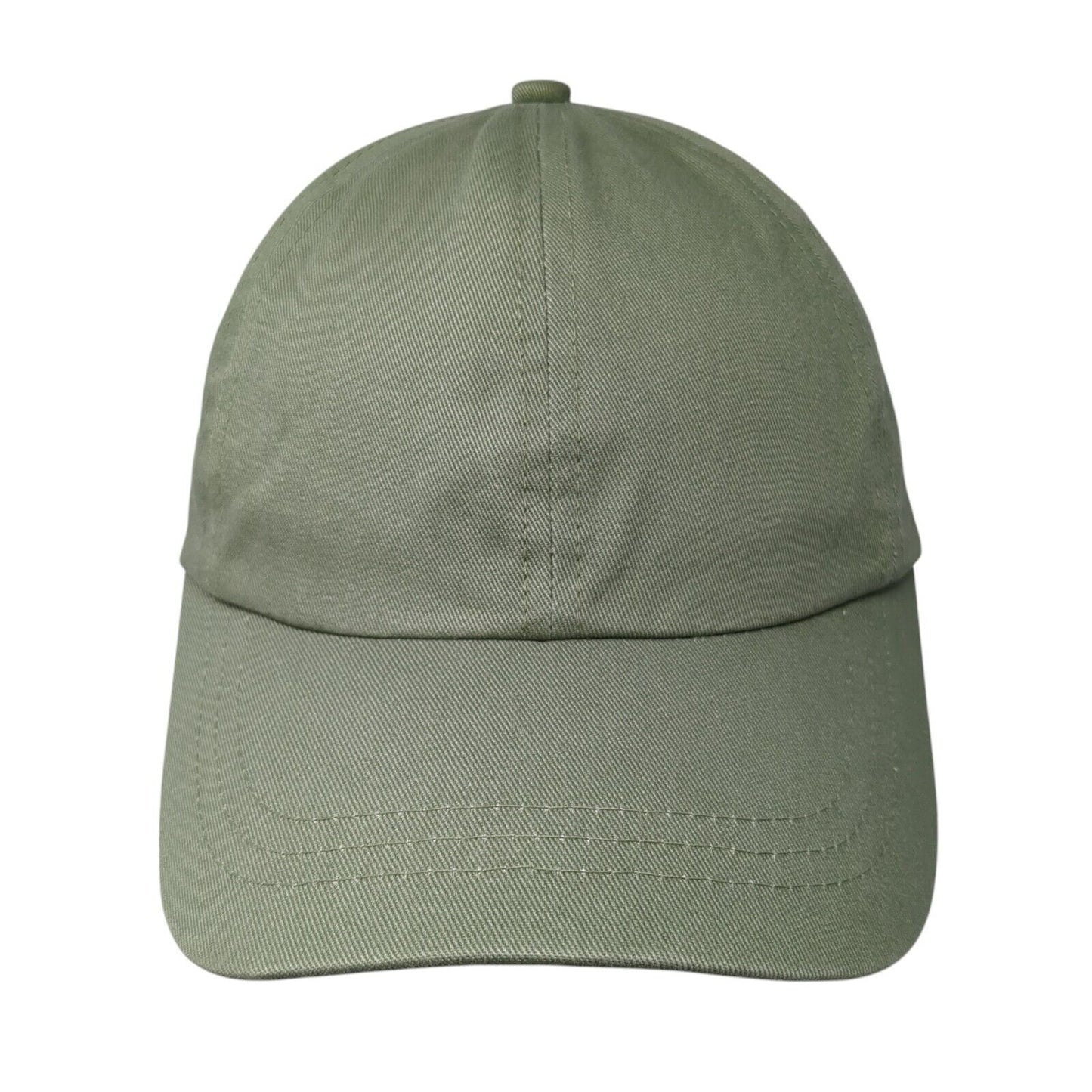 Unbranded Strapback Hat Green One Size Adjustable Blank Solid 6 Panel