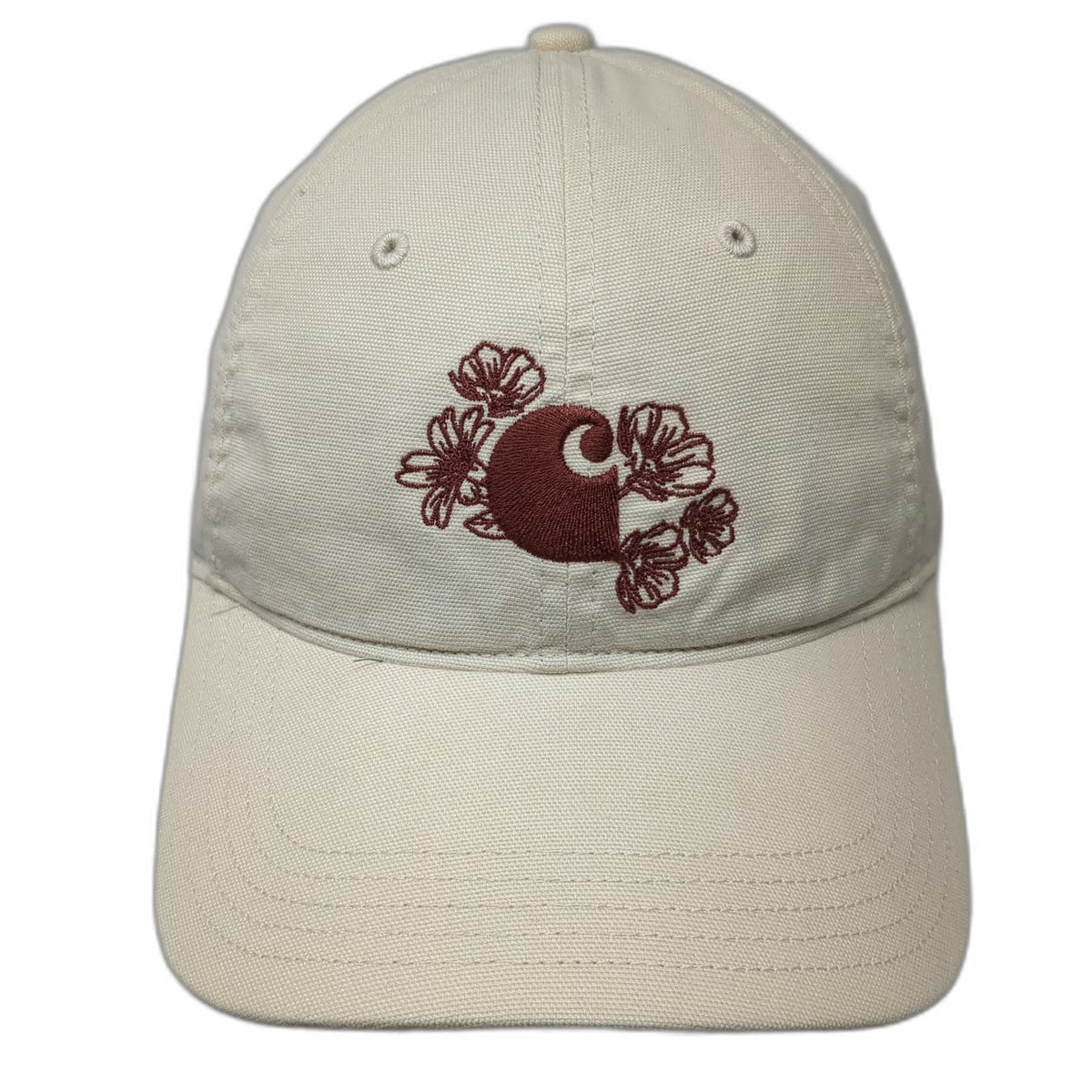 Carhartt Baseball Cap Beige One Size Floral Graphic Hat Slideback Adjustable