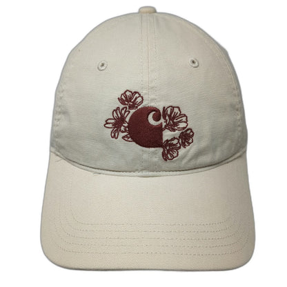 Carhartt Baseball Cap Beige One Size Floral Graphic Hat Slideback Adjustable