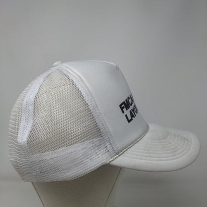 FMCA PAKING LAYOUT CREW Snapback Trucker Hat White OSFA Mesh Back Rope Cobra