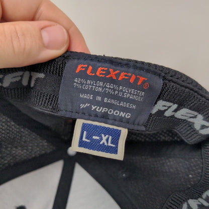 Pute.us Fitted Mesh Back Hat Black Large-XL Embroidered Flexfit