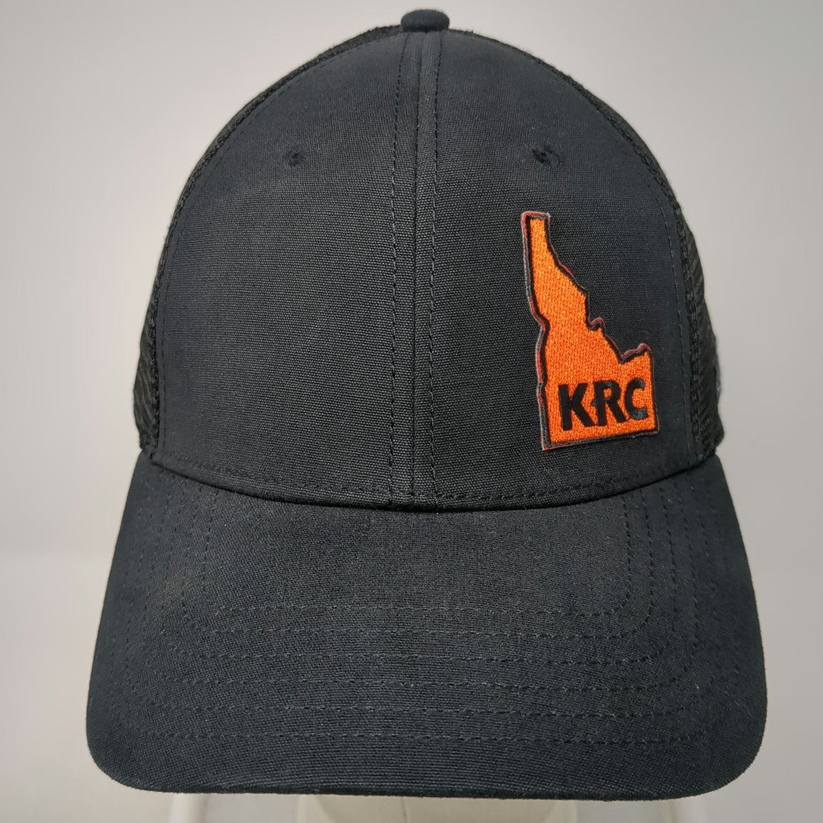 The North Face Trucker Hat Black One Size Idaho KRC Logo Mesh Snapback Cotton