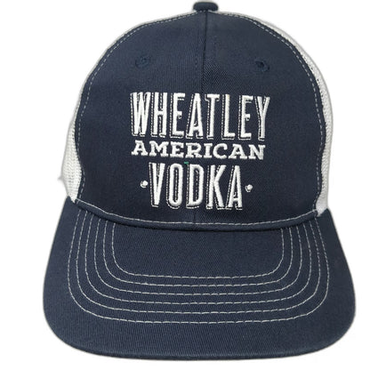 Wheatley American Vodka Trucker Hat Blue One Size Mesh Snapback Distillery Promo