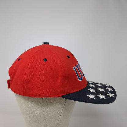 USA Strapback Hat Multicolor Size 58cm Adjustable Embroidered Stars Patriotic