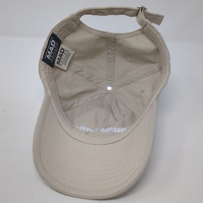 Out of Office Slideback Hat Beige One Size Solid Adjustable Mad Engine