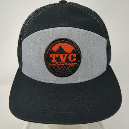 Richardson Trucker Hat Black Gray Orange One Size Teton Valley Composite Patch