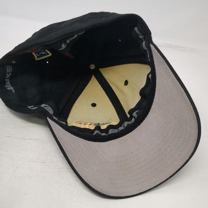 Flexfit Baseball Cap Black XL Enthuzst Shield Logo Curved Brim Fitted Tech Hat
