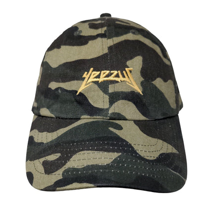 Yeezus Slideback Hat Camouflage One Size Adjustable Embroidered 6 Panel Cotton