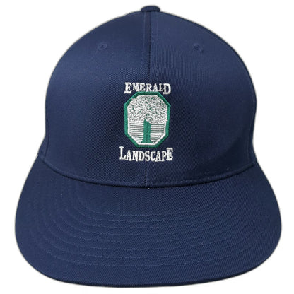 Sport-Tek Baseball Cap Blue M Flexfit Emerald Landscape Logo Embroidered Hat
