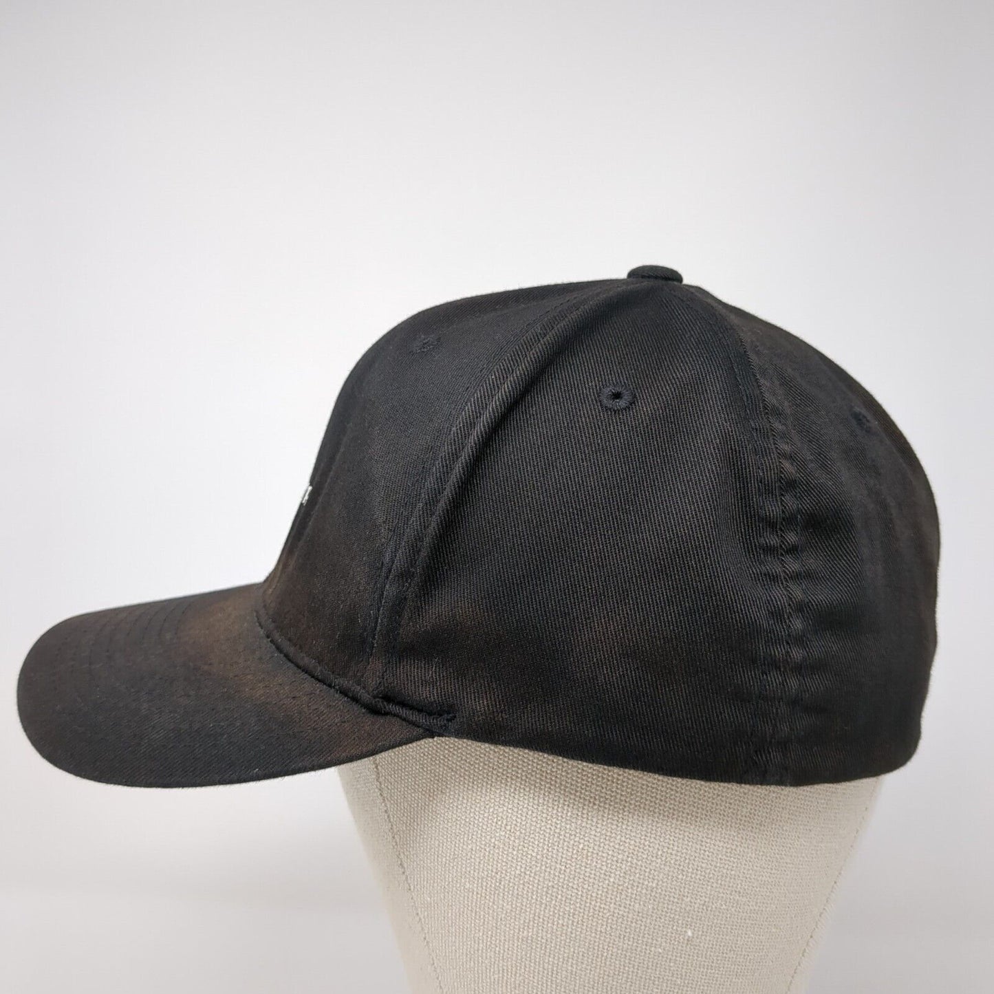Quiksilver 1969 Fitted Hat Black L/XL Embroidered Flexfit 6 Panel