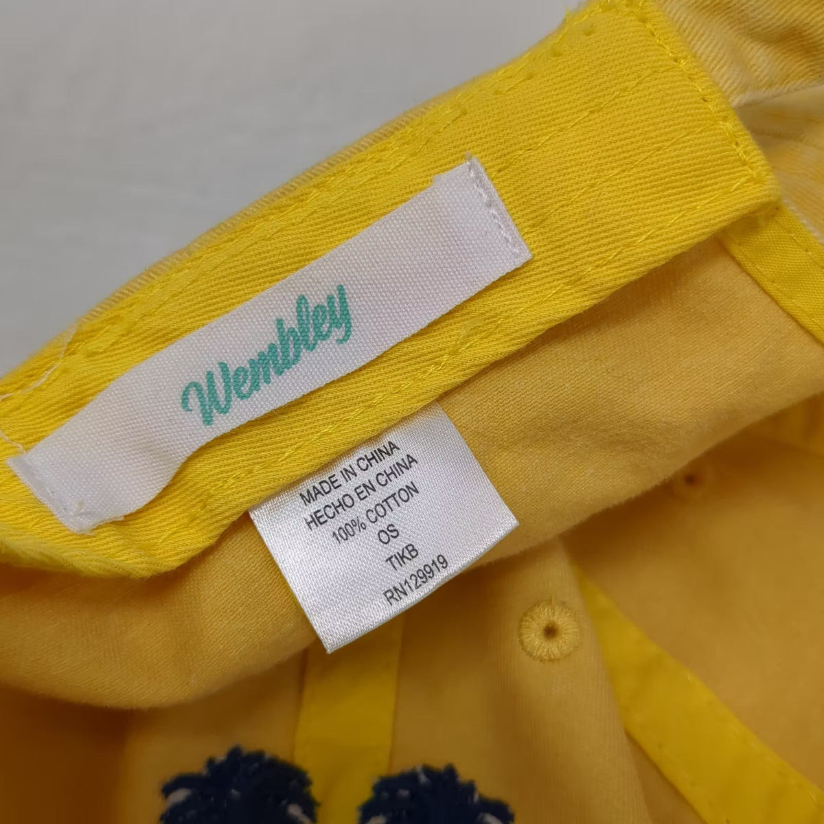 Wembley Yellow Baseball Cap Beach Please Palm Trees One Size Adjustable Hat