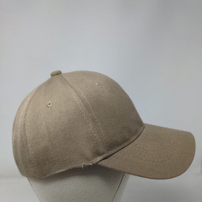 Unbranded Strapback Hat Solid Tan One Size Blank Adjustable 6 Panel