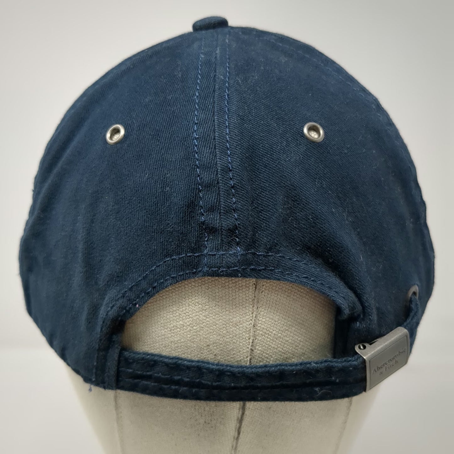 Abercrombie & Fitch Baseball Cap Blue One Size Embroidered Letter A Frayed Brim