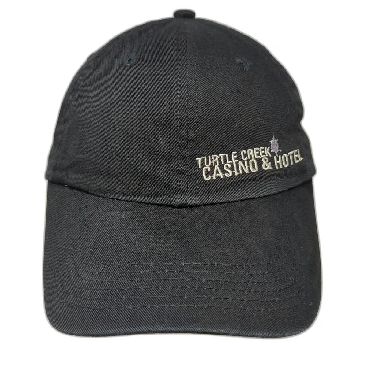 TIG Baseball Cap Black One Size Turtle Creek Casino Construction Slideback Hat