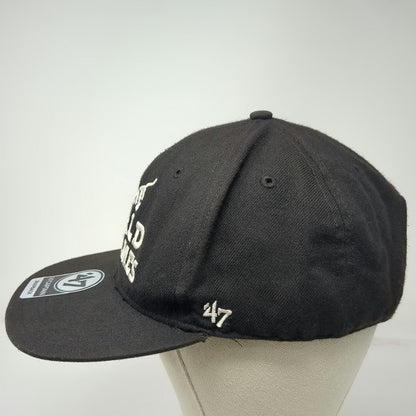 '47 Trucker Hat Black One Size Nitro World Games Snapback Flat Brim Acrylic Wool