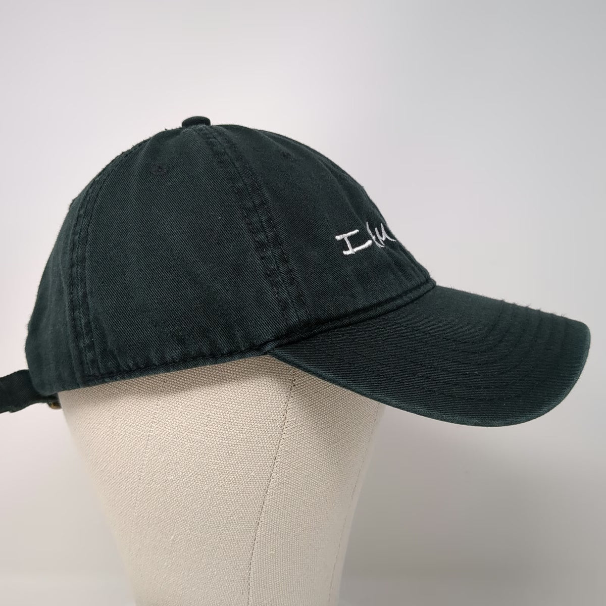 OTTO I Am Second Baseball Cap Black One Size Embroidered Cotton Slideback Hat