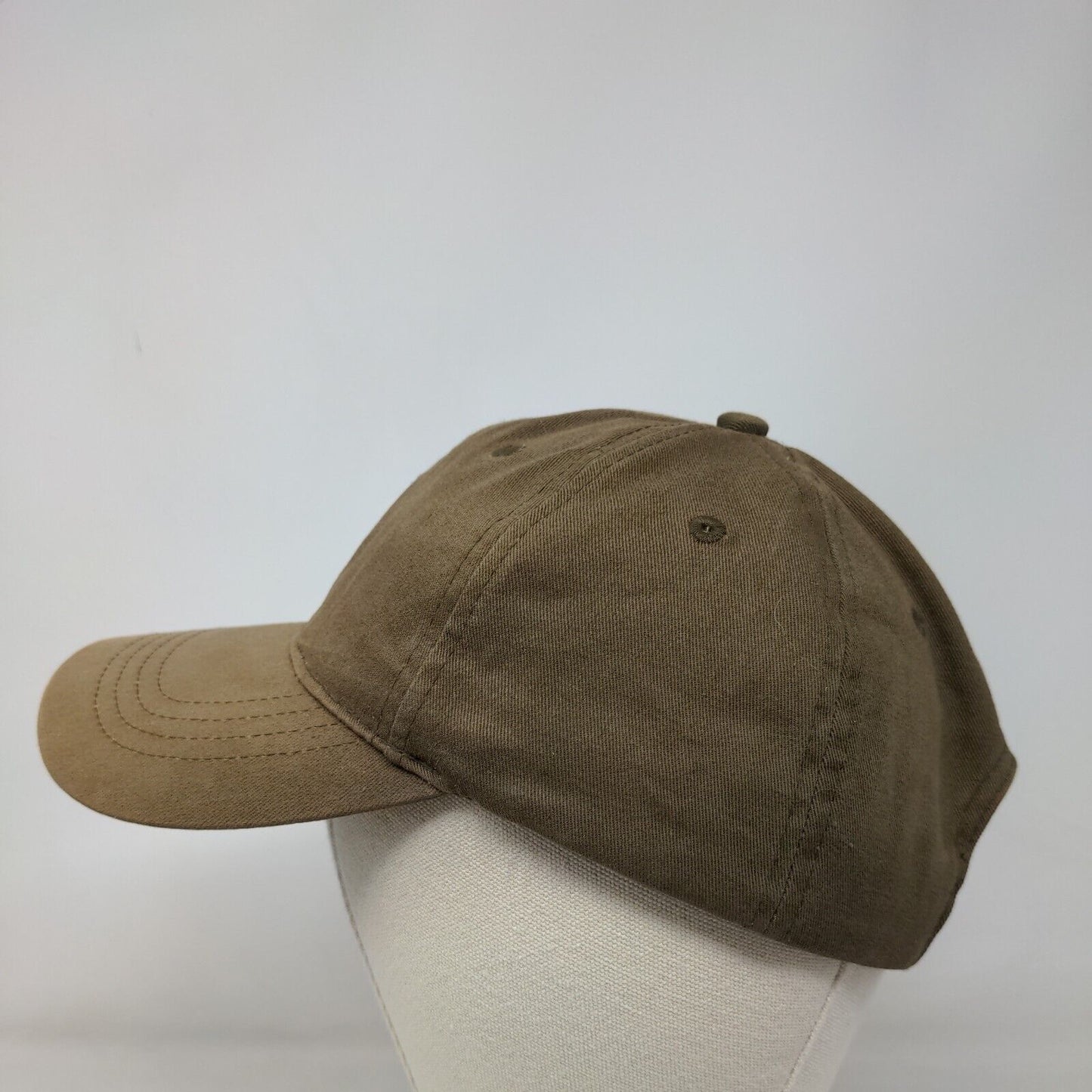 Unbranded Strapback Hat OSFM Green Adjustable Strap Vented Holes Blank