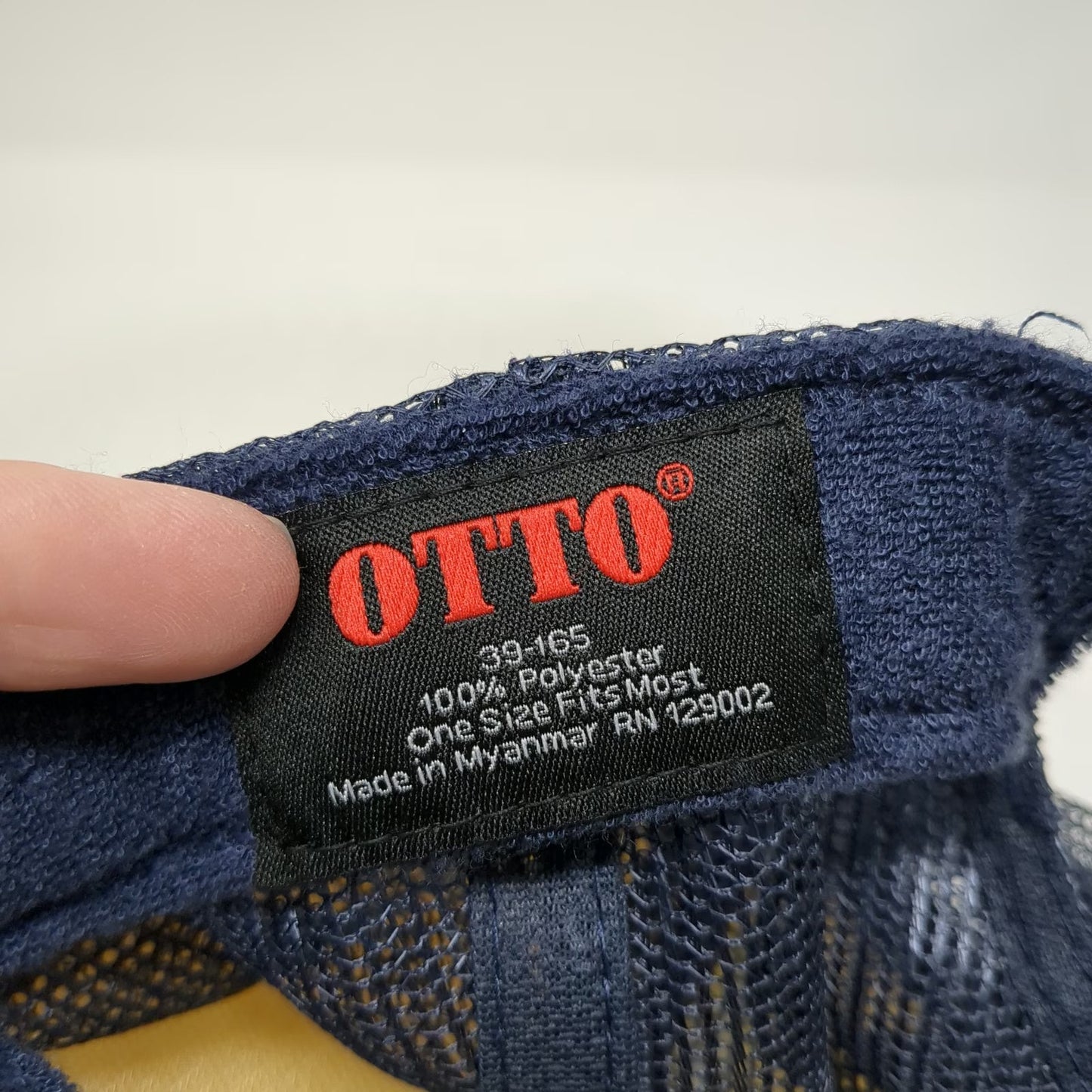 OTTO Trucker Hat Blue White One Size AXID Graphic Foam Mesh Snapback Polyester