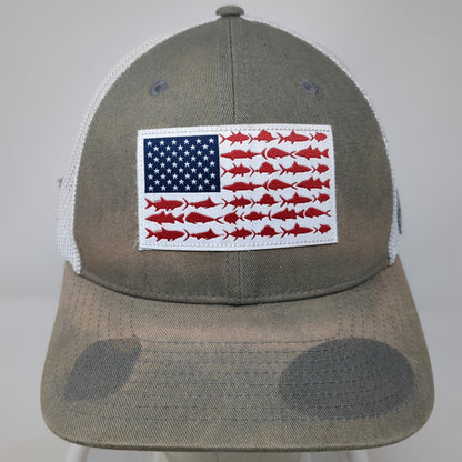 Columbia Baseball Cap Gray Hat XL Fleetwood Homes Fish Flag Mesh Fishing PFG