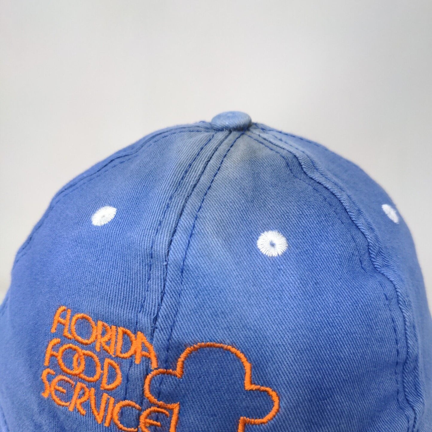 Florida Food Service Slideback Hat Blue OSFA Embroidered Hit Wear Crew Cap