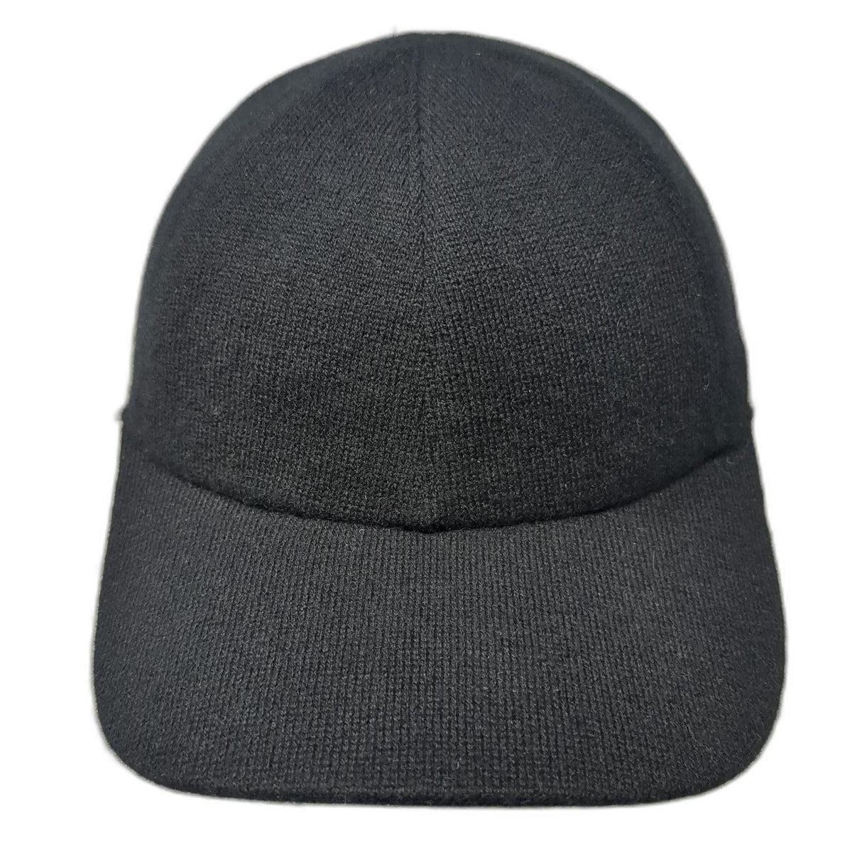 Quince Baseball Cap Black XS/S Cashmere Knit Sherpa Lined Leather Strap Hat