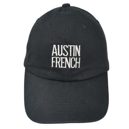 Austin French Slideback Hat Black One Size Adjustable Embroidered