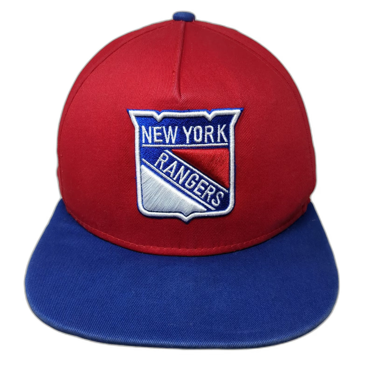 New York Rangers NHL New Era 5 Panel Red Blue S-M Snapback Hat Vintage Hockey