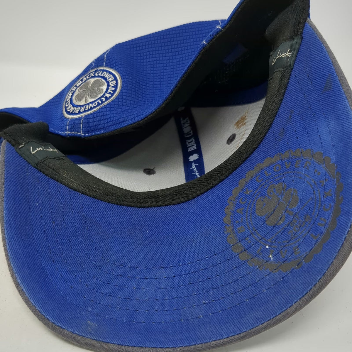 Black Clover Baseball Cap Gray Blue M Live Lucky Clover 3D Embroidered hat