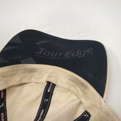 Tour Edge Exotics Baseball Cap Beige One Size Hat Golf X Logo Graphic Underbrim