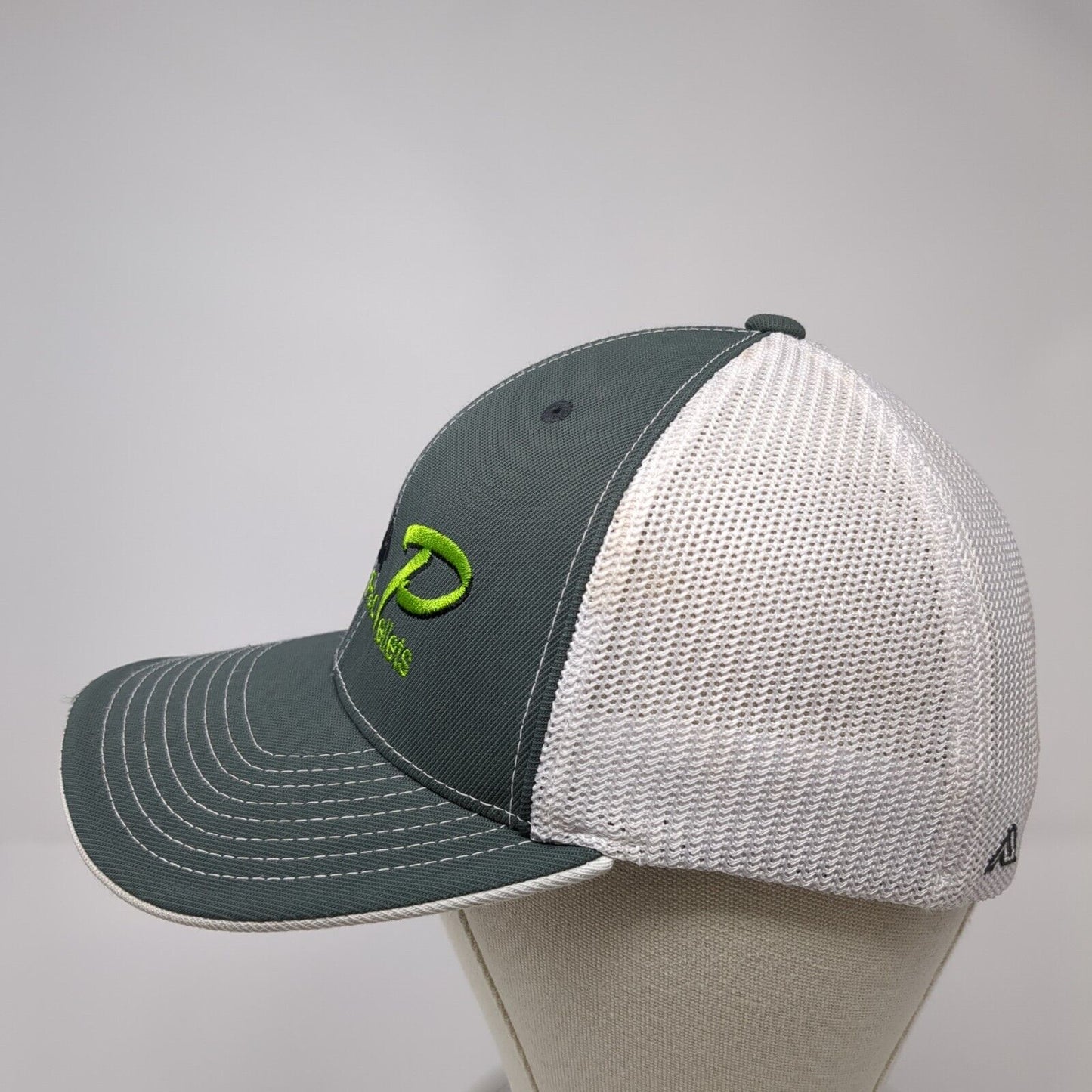 Wolfe Pac Pellets Fitted Mesh Back Trucker Hat Gray 6 7/8-7 3/8 Stretch