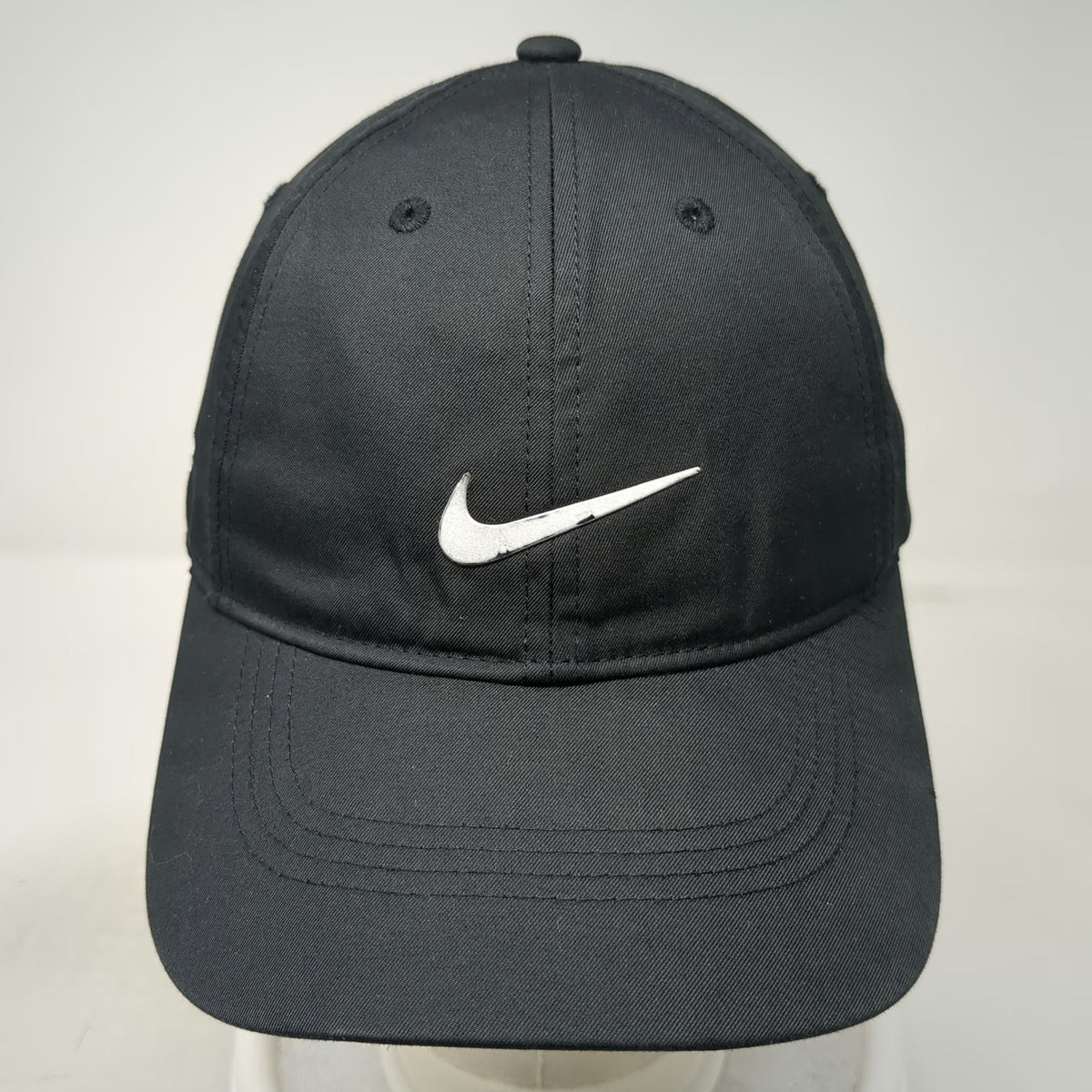Nike Baseball Cap Black OSFM Dri-FIT Heritage86 Swoosh Strapback Sport Golf Hat