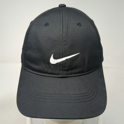 Nike Baseball Cap Black OSFM Dri-FIT Heritage86 Swoosh Strapback Sport Golf Hat
