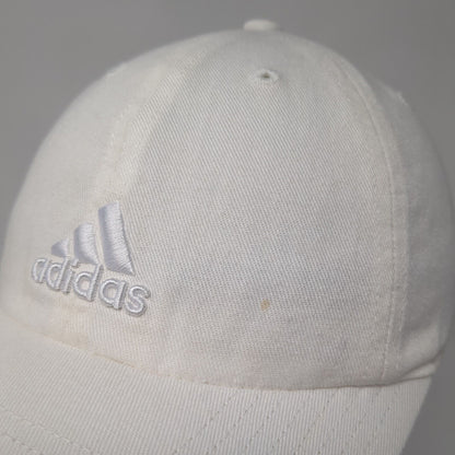 Adidas Slideback Hat White One Size Adjustable Embroidered Aeroready 6 Panel