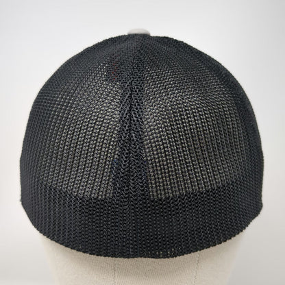 Port Authority Baseball Cap Gray Black Blue XL York Snowflake Mesh Flexfit Hat