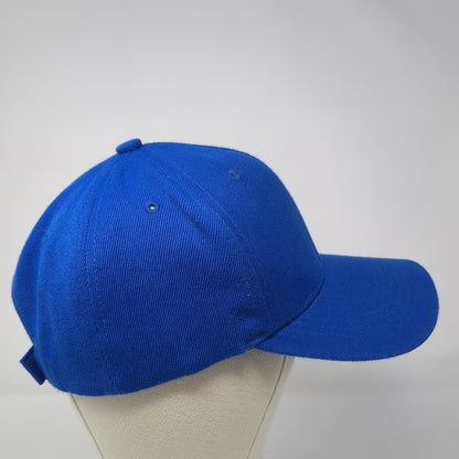 Unbranded Strapback Hat Solid Blue One Size Adjustable Blank Casual