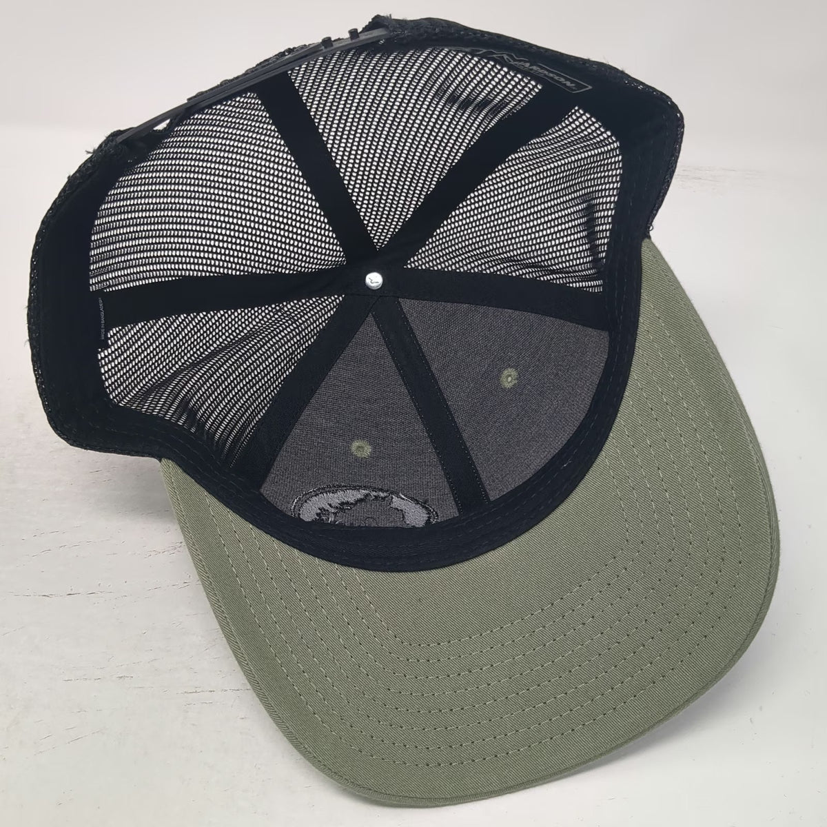 Richardson Trucker Hat Green One Size White Oil Technologies Mesh Snapback