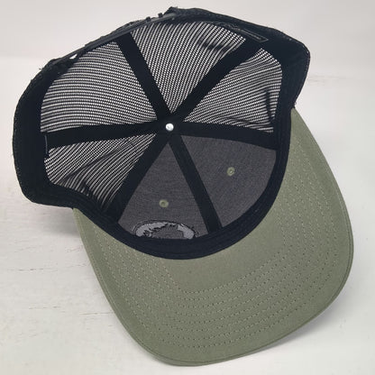 Richardson Trucker Hat Green One Size White Oil Technologies Mesh Snapback
