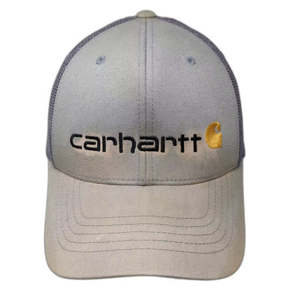 Carhartt Baseball Cap Gray One Size Mesh Back Embroidered Logo Workwear Hat