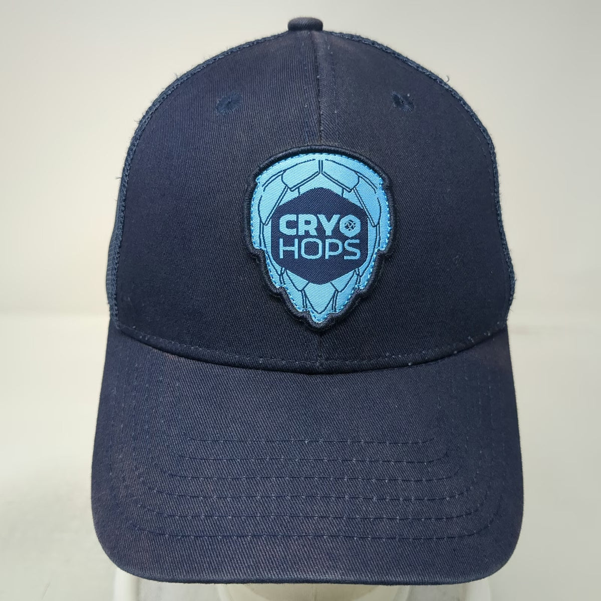 Brewery Branding Co Trucker Hat Blue One Size Snapback Cryo Hops Mesh Back