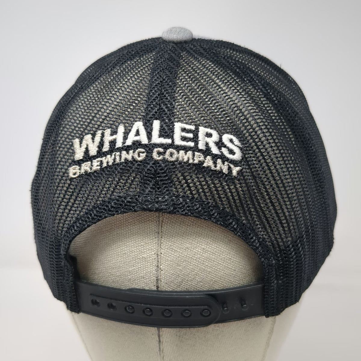 Whalers Brewing Company Trucker Hat Gray One Size Mesh Back Whale Star Snapback