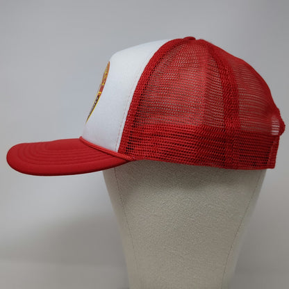Hit Trucker Hat Red White One Size Dirty Monkey Banana Peanut Butter Whiskey