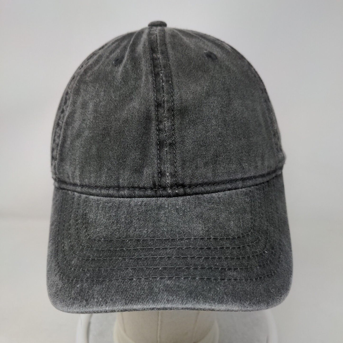 Unbranded Slideback Hat Gray One Size Adjustable Solid 6 Panel Blank