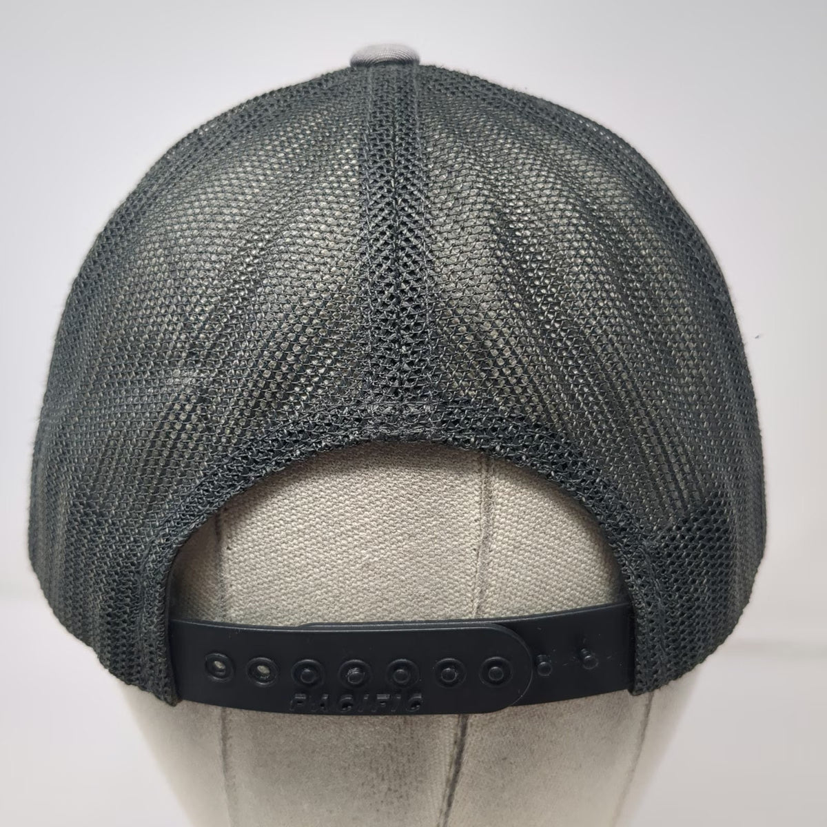 Pacific Headwear Simshot Trucker Hat Gray One Size Mesh Snapback Square Patch